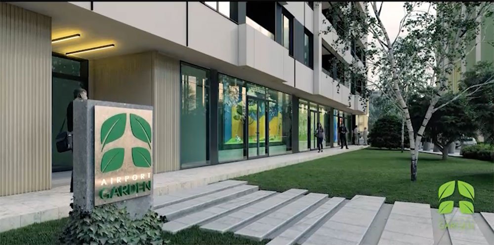 Ulaz u zgradu airport garden